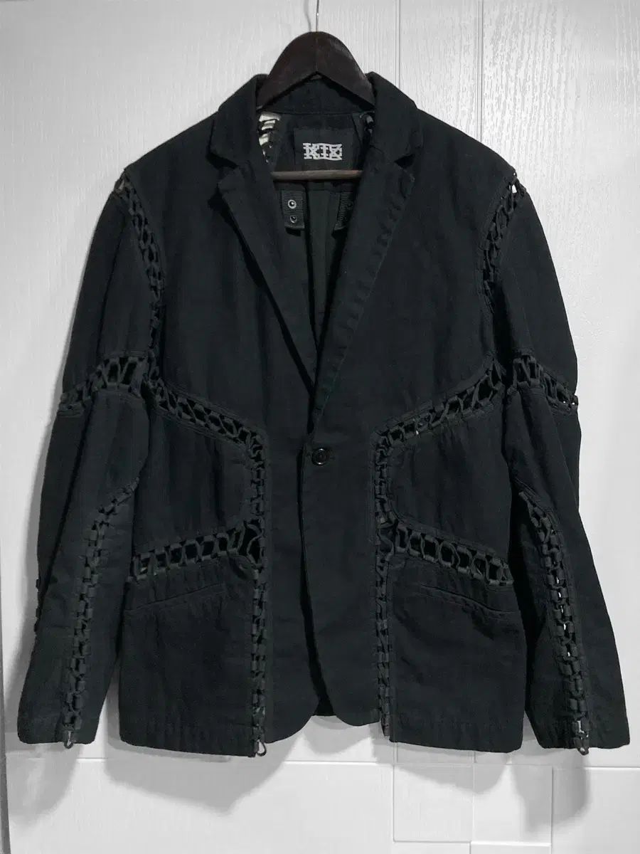 13ss コクーン投資イ ボンダイ レースアップ ブレーザー ジャケット Blue Archive