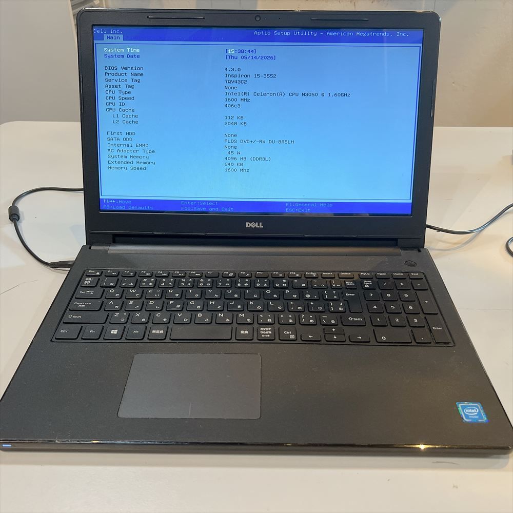 ジャンク】DELL Inspiron 15 3552 メモリ4GB - メルカリ