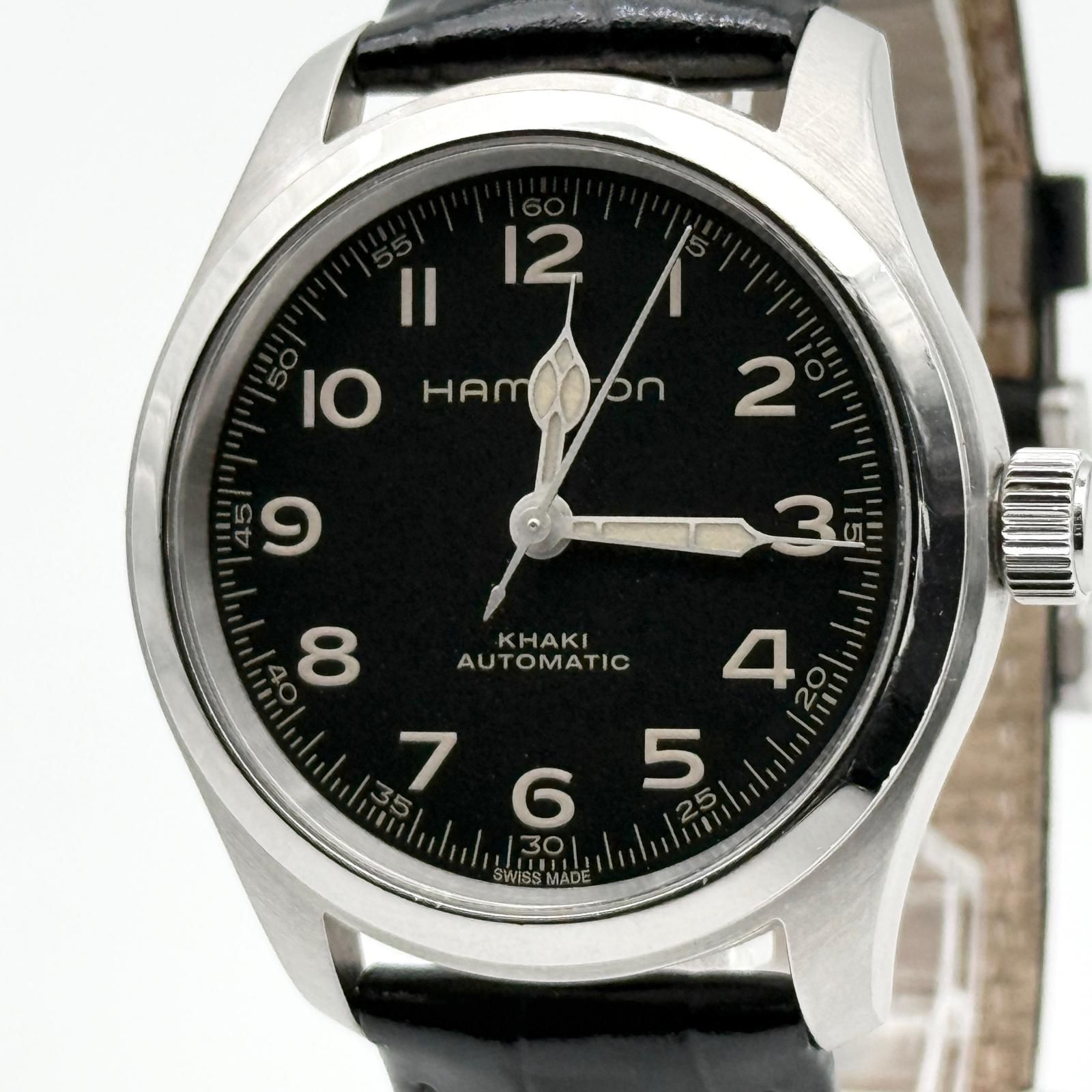 HAMILTON ハミルトン カーキ フィールド マーフ H70405730 ブラック AT メンズ 腕時計 稼働品
