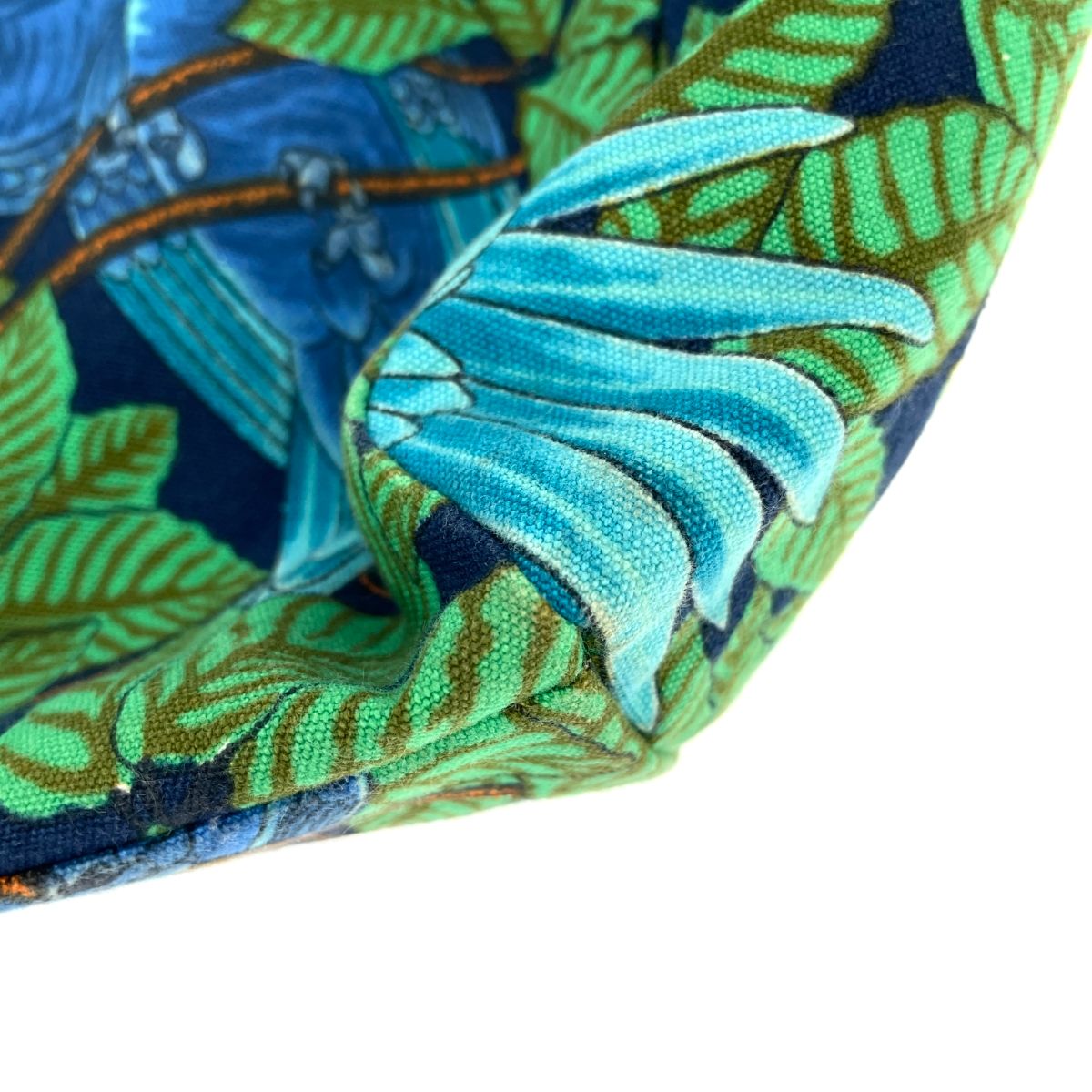 HERMES エルメス インコ 鳥柄 キャンバス トートバッグ ショルダー 