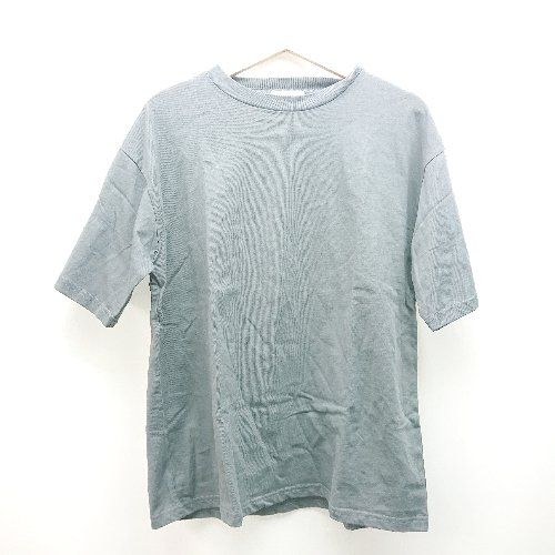 ◇ WYM LIDNM ラウンドネック 無地 シンプル 半袖 Tシャツ サイズＭ グレー レディース E 【1310130017793】