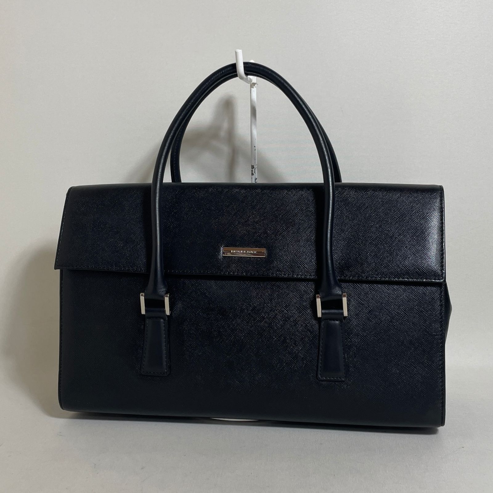 2604-210｜美品｜バーバリー ハンドバッグ レザー ブラック ノバチェック