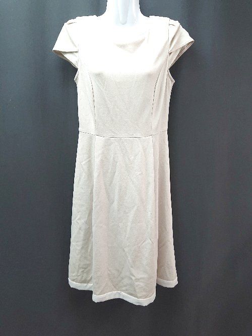 ◇ ketty カジュアル シンプル バックファスナー 半袖 ロング丈 ワンピース サイズ2 ライトベージュ レディース E 【1310130018332】