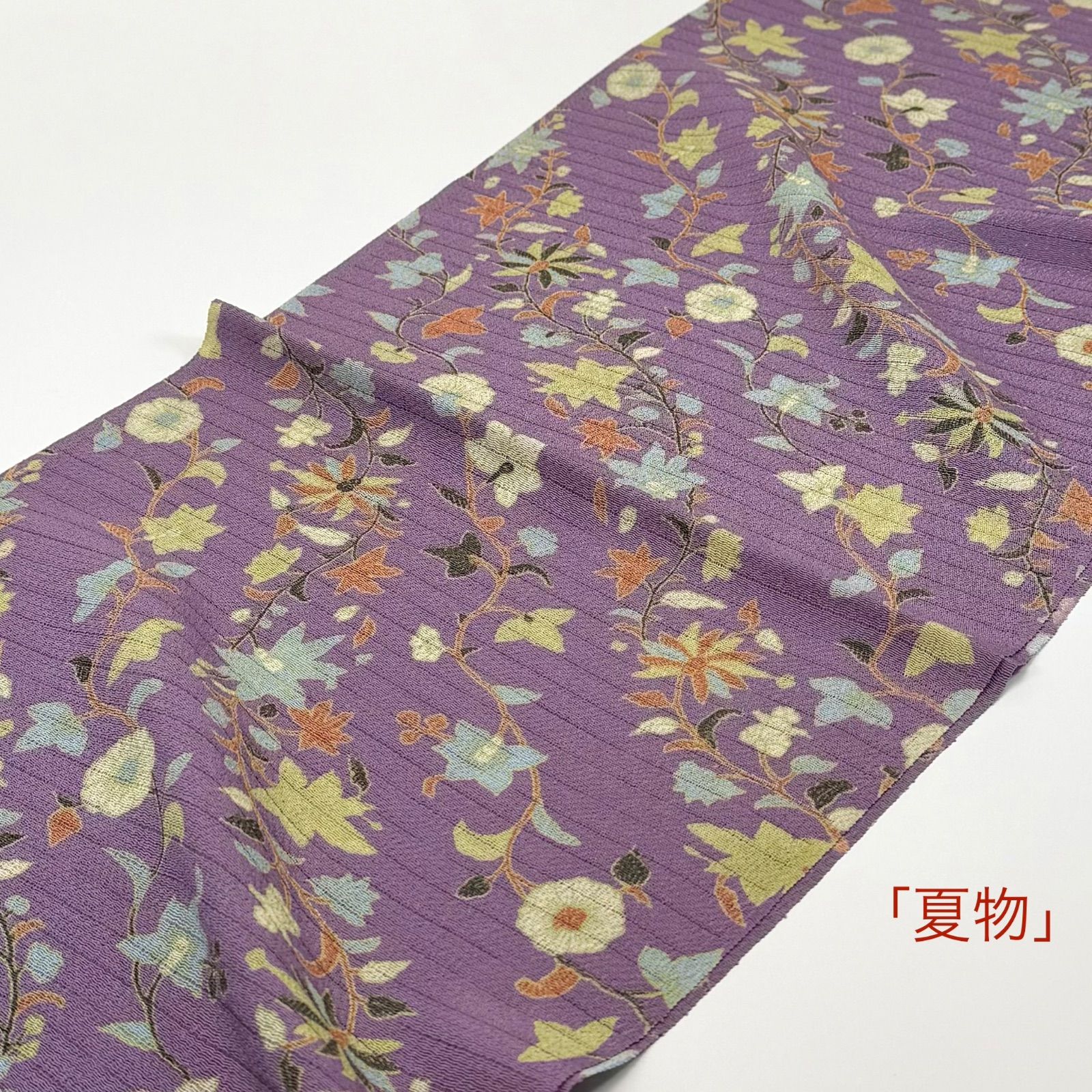 「夏単衣」　帯揚げ　和小物さくら　絽縮緬　更紗　六枚型　0900