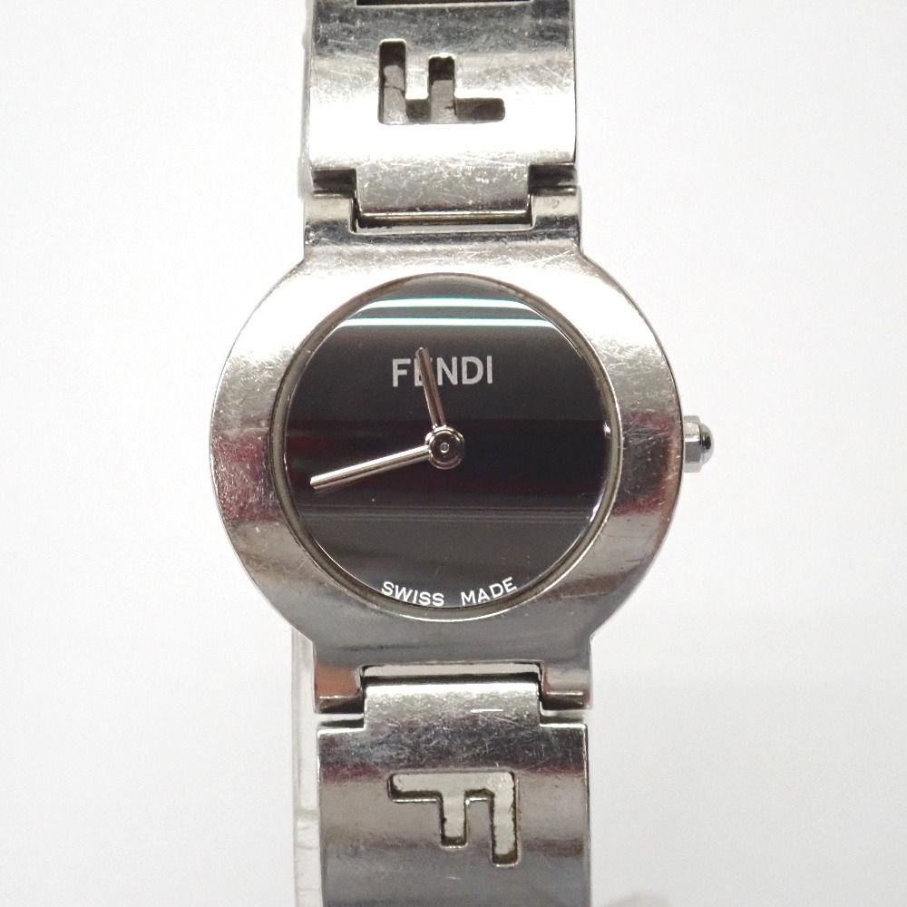 Ft1311331 フェンディ 腕時計 クォーツ 2針 アナログ 3050L ブラック文字盤 レディース FENDI 中古