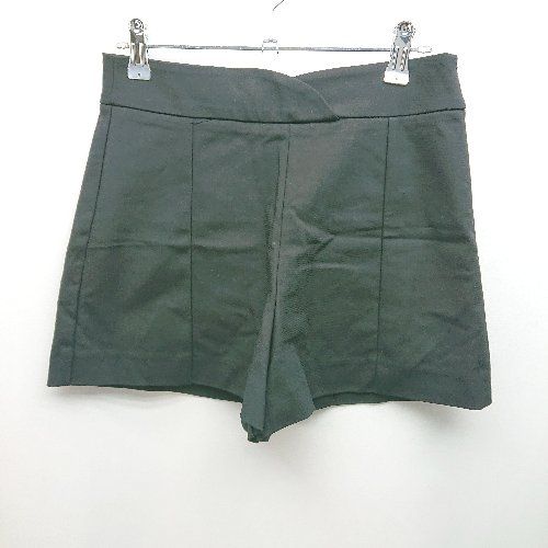 ◇ ZARA Trafaluc カジュアル シンプル 無地 着回し サイドファスナー ショートパンツ サイズM ブラック レディース E 【1310130029093】