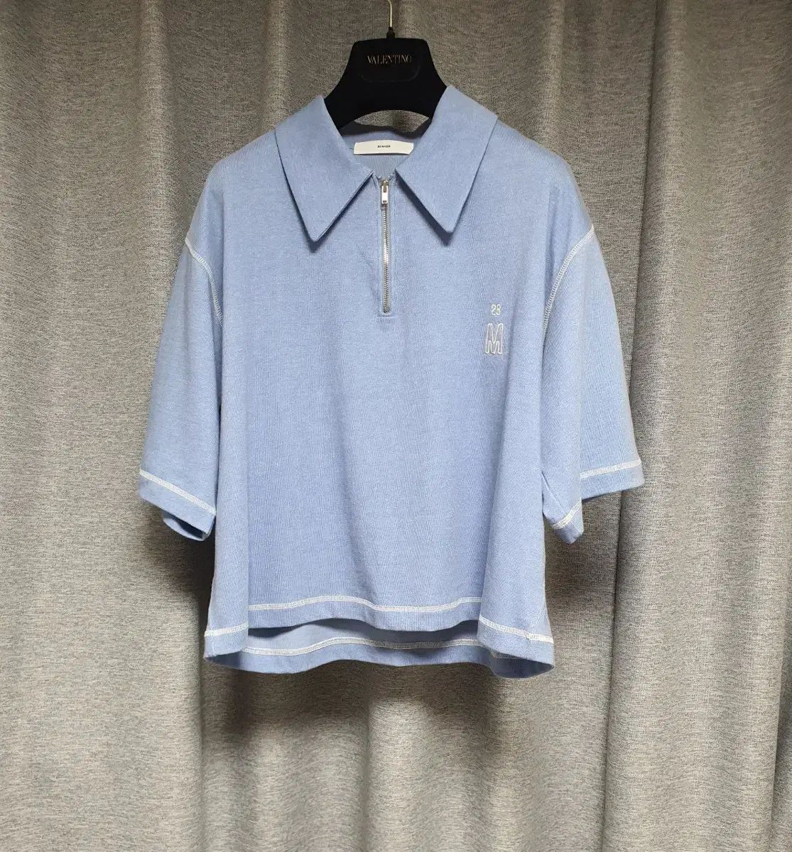 beaker ビーカー カラジップアップPOINT レディース半袖Tシャツ001 m Lユニセックス可能