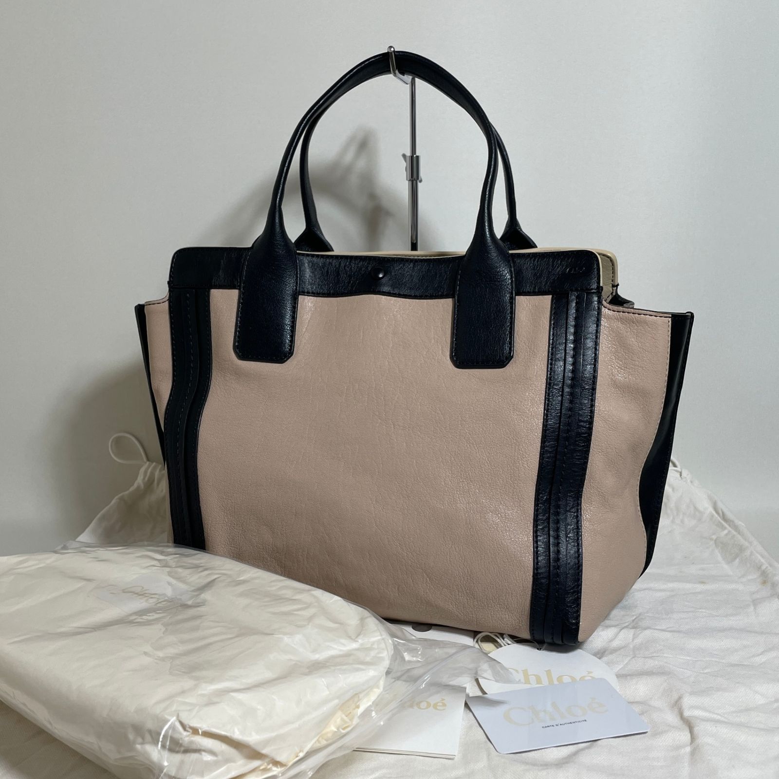 2604-273｜美品｜クロエ アリソン トートバッグ レザー ブラック Chloe 