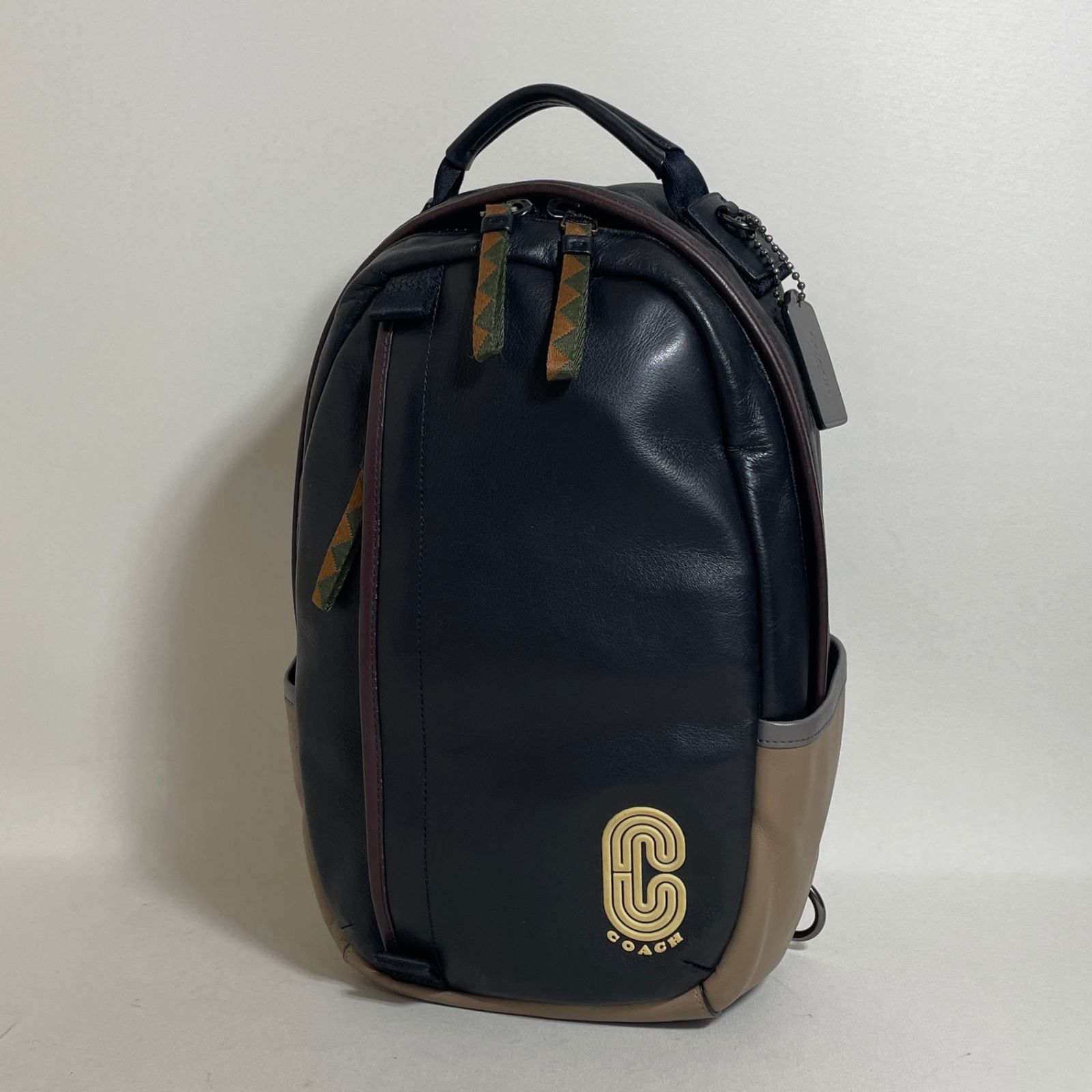 2605-5｜美品｜コーチ ボディバッグ レザー ブラック