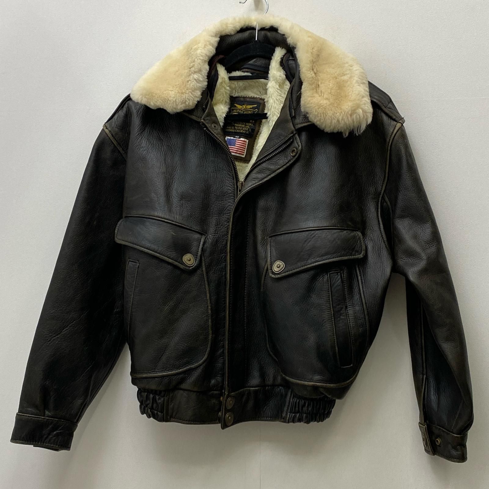 【加古川店】 中古 HUMAN BEING | ヒューマンビーイング レザー ブラウン サイズ：40 【93】