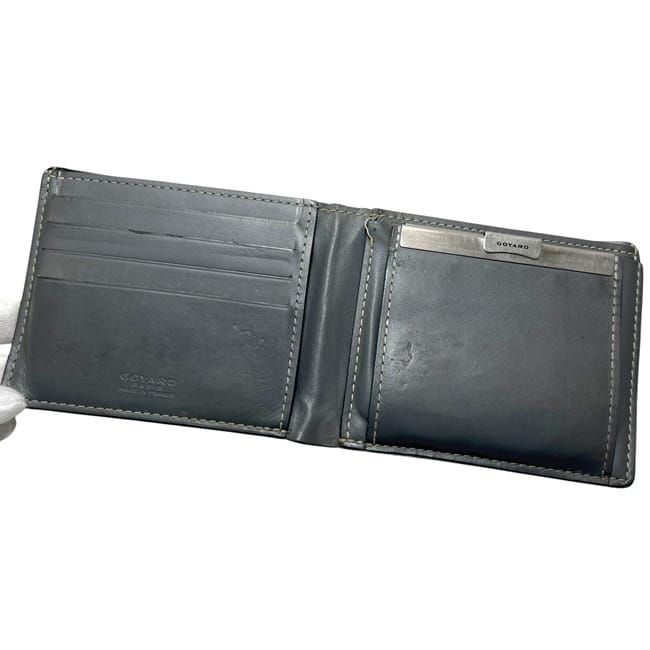 ゴヤール 財布 サンフロランタン グレー 二つ折り レザー 中古 - メルカリ