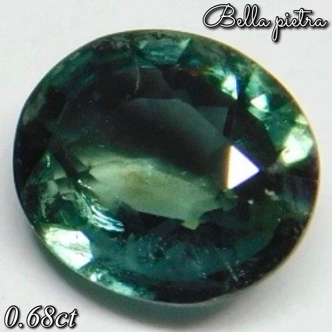 0.68ct★希少☆天然バイカラーサファイア マダガスカル産 ルース ブルー×グリーン 裸石 宝石 天然石 GBS-019