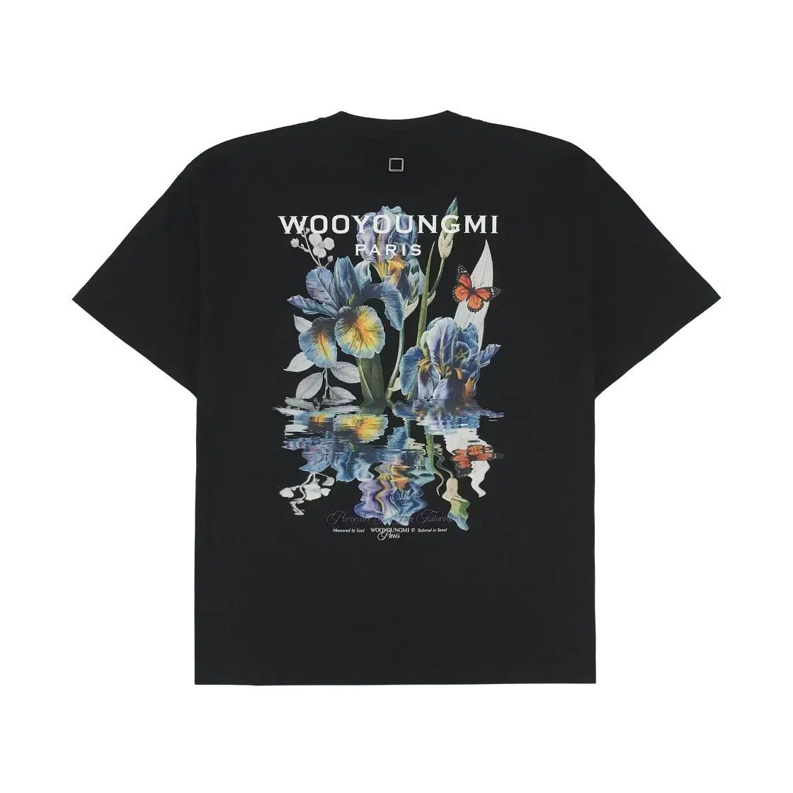 ウーヨンミ フラワー バックロゴ Tシャツ ブラック