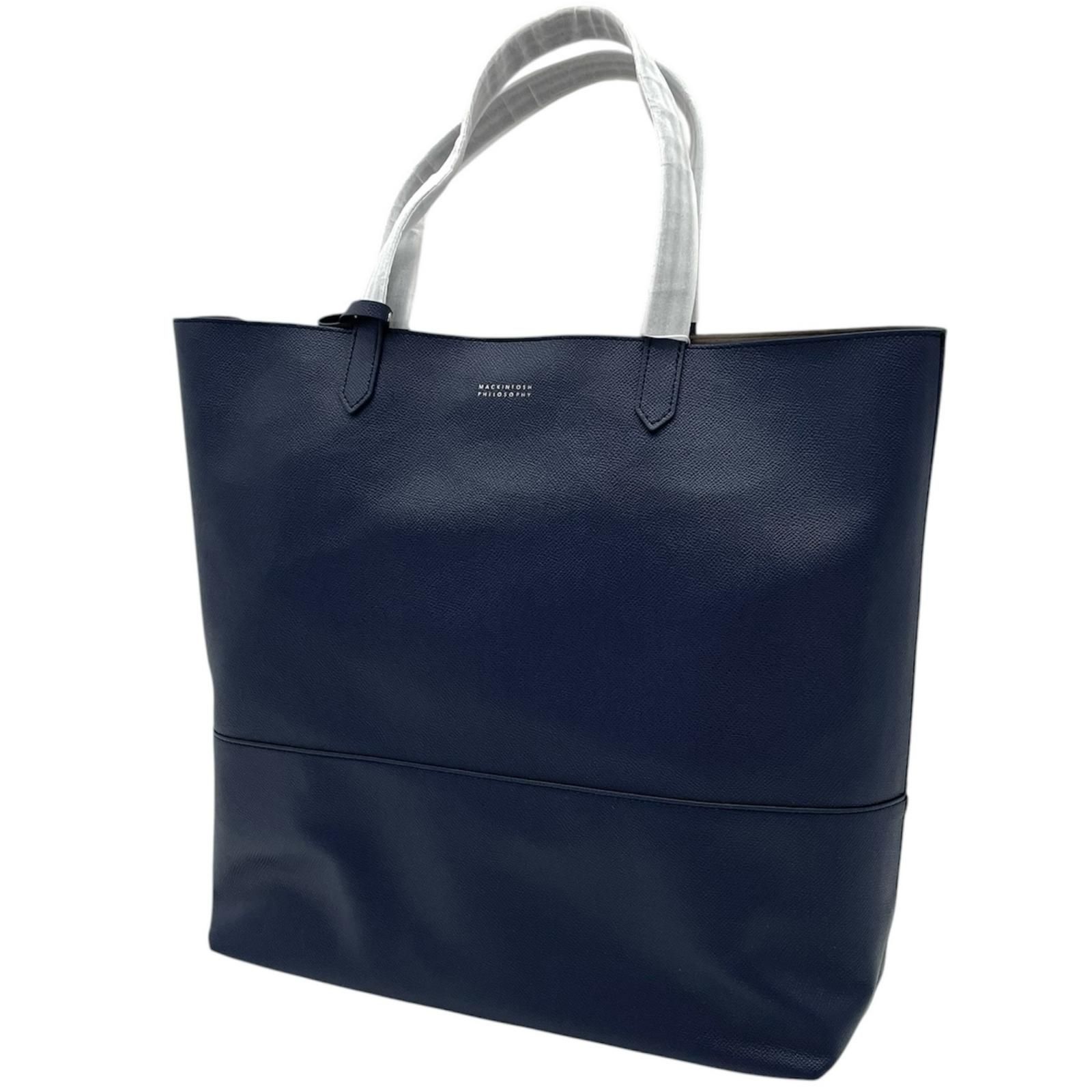 【中古】MACKINTOSH PHILOSOPHY | マッキントッシュフィロソフィー トートバッグ ネイビー【尾張小牧店】