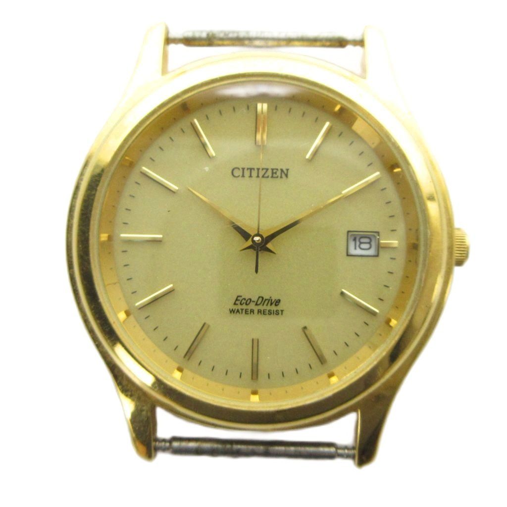 シチズン CITIZEN 7821-345088 エコドライブ 腕時計 ウォッチ ソーラー カレンダー付き ゴールド色 ■GY11 /MQ