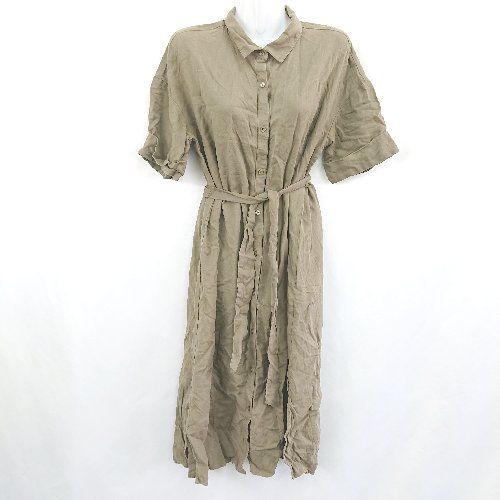 ◇ ◎ BANANAREPUBLIC バナナリパブリック カジュアル メンズライク ロング丈 ワンピース サイズS カーキ レディース E 【1310300008286】