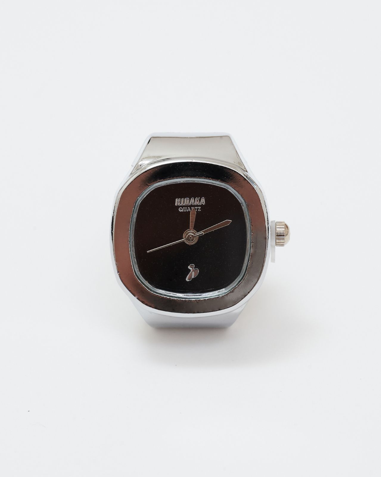 HIDAKA ヒダカ Ghost Ring Watch SV/BK リングウォッチ 時計