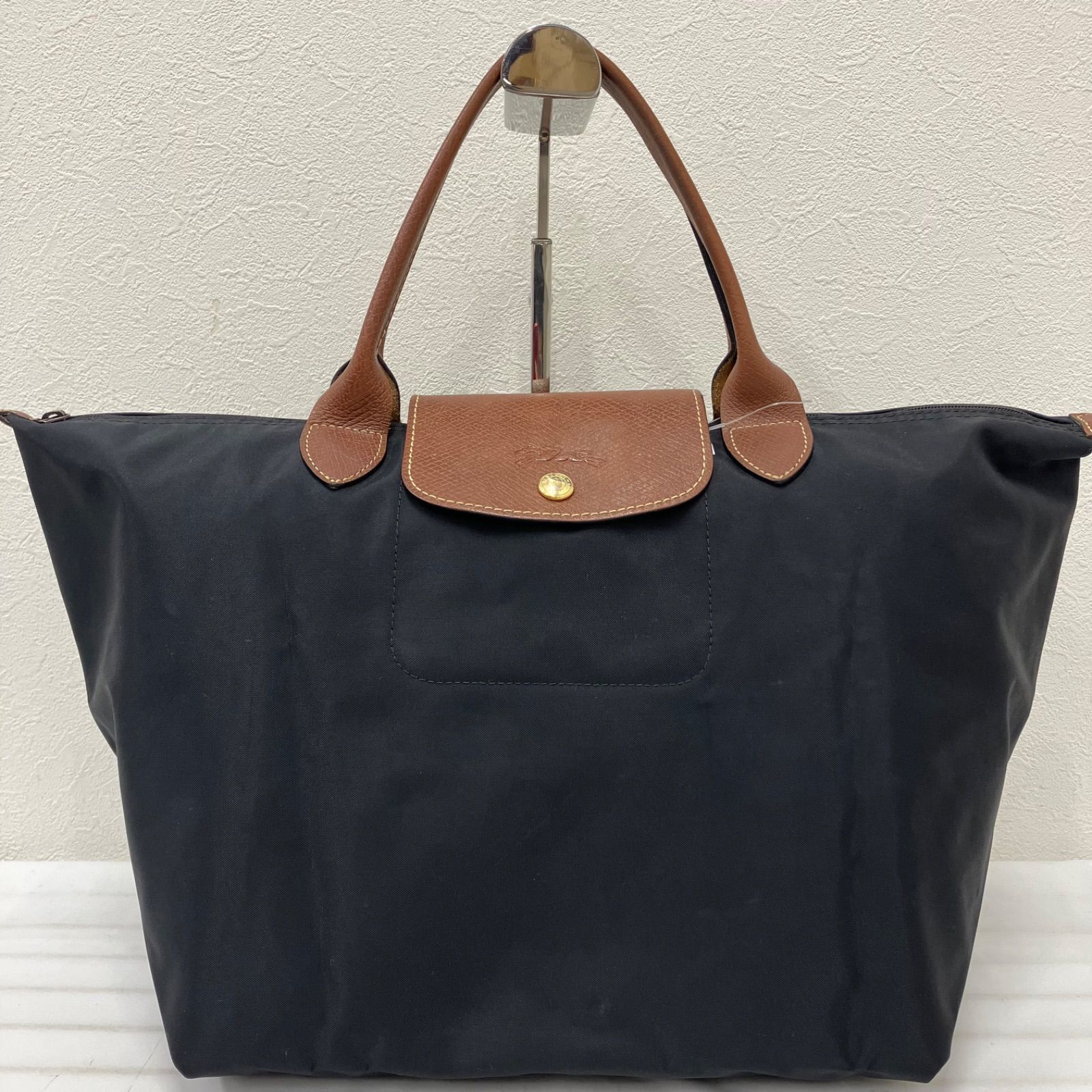 2963 LONGCHAMP ロンシャン ハンドバッグ ルプリアージュ ブラック系