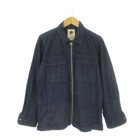 ナスングワム Nasngwam ジャケット デニム S 青 ブルー インディゴ ダブルジップ /CK18 ■GY99