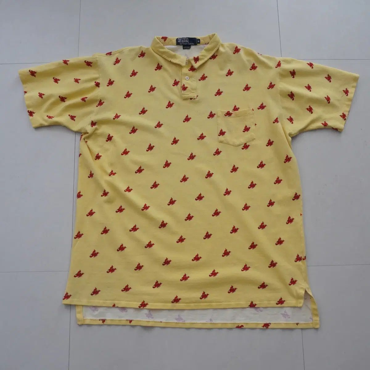 90年代 ポロ ラルフローレン MADE IN USA 랍스터 パータン PK Tシャツ XL