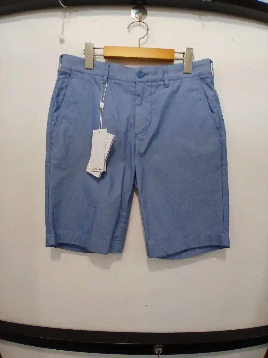 新品) LACOSTE ラコステ ハーフパンツ ブルー 30
