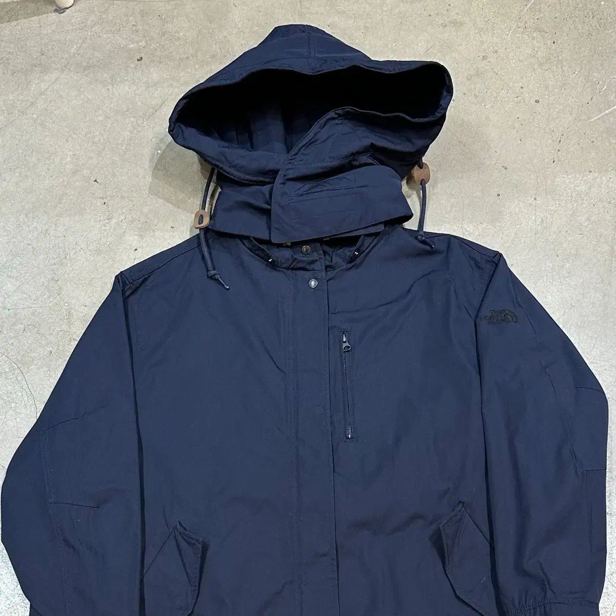 100 THE NORTH FACE ザノースフェイス ネイビー Long ロング フード アウター