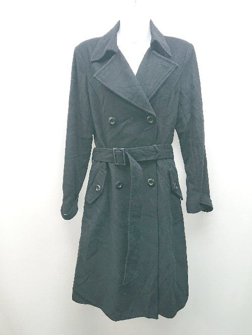 ◇ ◎ B DONNA カジュアル 秋冬素材 アンゴラ混合 シンプル 長袖 コート 表記なし ブラック レディース E 【1310300014867】