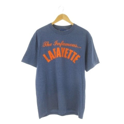 ラファイエット Lafayette Tシャツ L 青 ブルー 半袖 ラウンドネック ロゴプリント /CK36 ■GY99