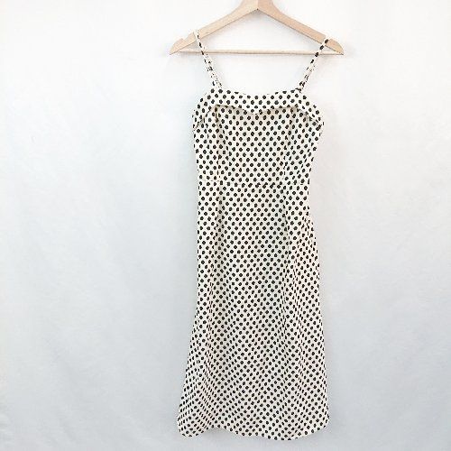 ◇ MAISONDETHERESE メゾンドテレーズ ウエストゴム ドット柄 ロング丈 ワンピース サイズM アイボリー レディース E 【1310300034759】
