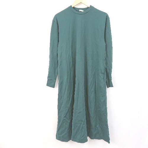 ◇ STYLEMIXER スタイルミキサー 綺麗め 大人ベーシック 上品 長袖 ロング丈 ワンピース サイズF グリーン系 レディース E 【1310300034377】