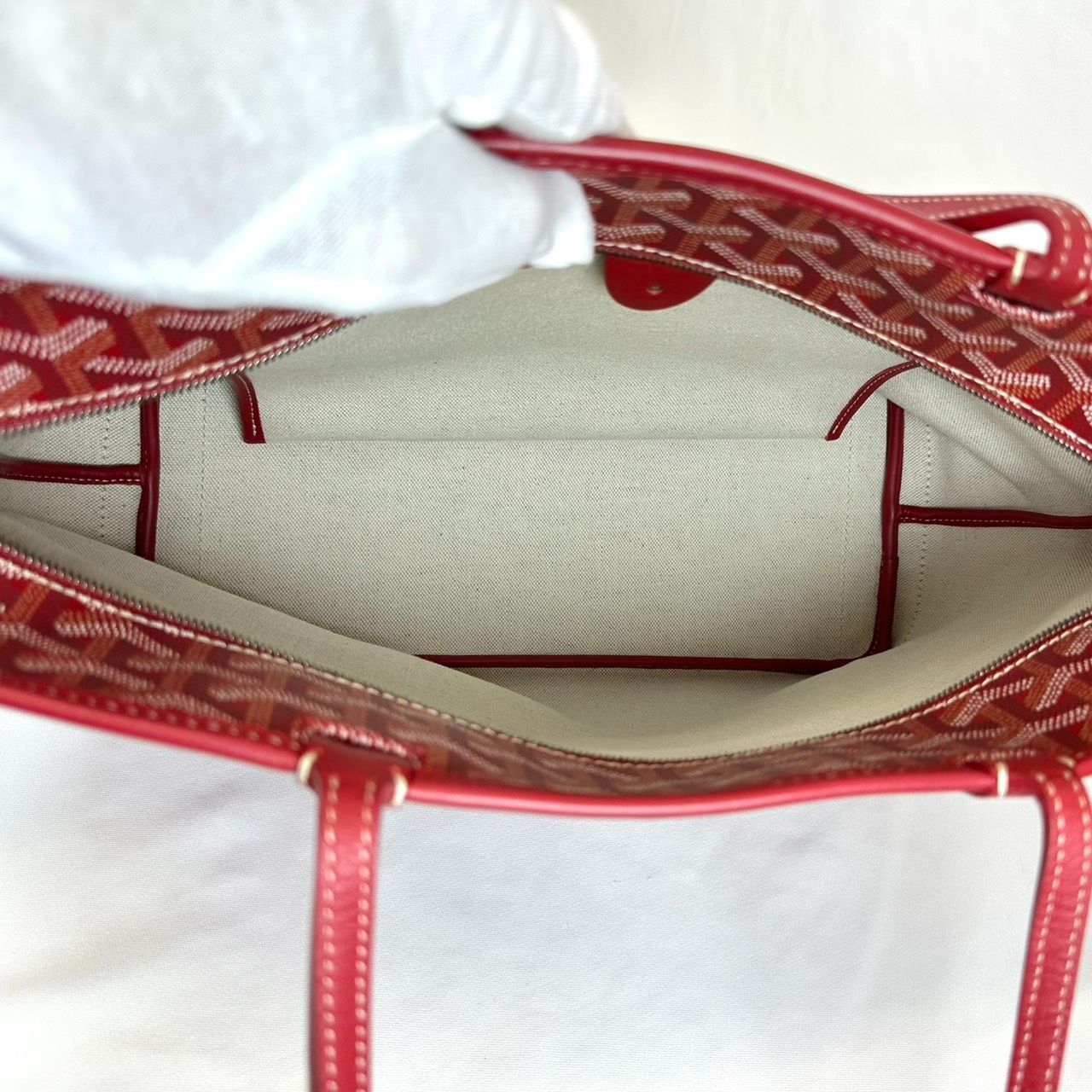 返品OK】GOYARD ゴヤール アルトワPM トートバッグ レッド シルバー 