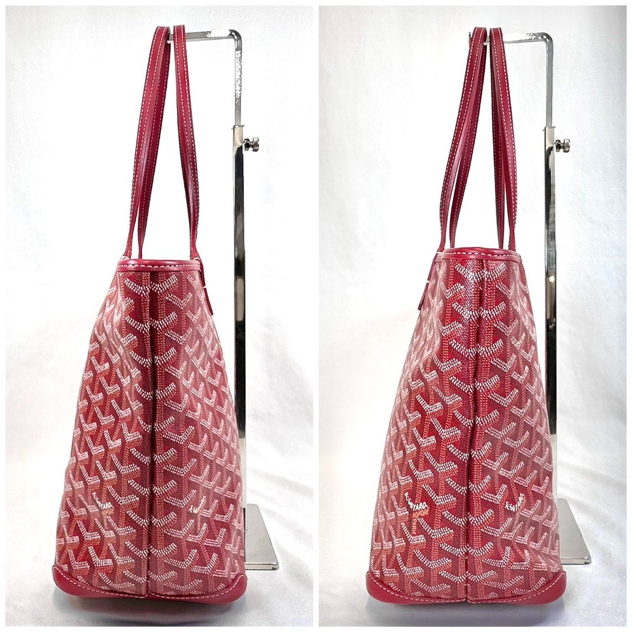 返品OK】GOYARD ゴヤール アルトワPM トートバッグ レッド シルバー 