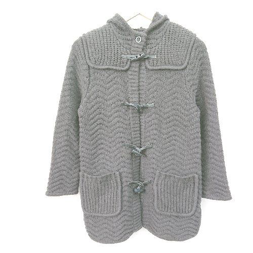 ◇ URBANRESEARCH アーバンリサーチ フード 生地厚手 長袖 ニット サイズONE チャコールグレー レディース E 【1310300037286】