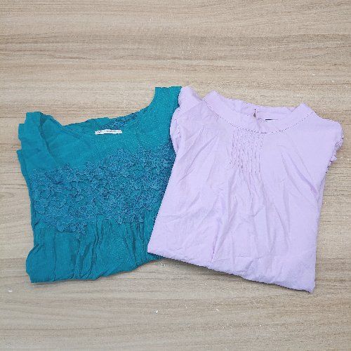 ◇ 《 AFTERNOONTEA WARDROBE まとめ商品 2点セット サイズMR 総柄 薄手 春夏物 カジュアル ブラウス レディース 》 E 【1310300049890】