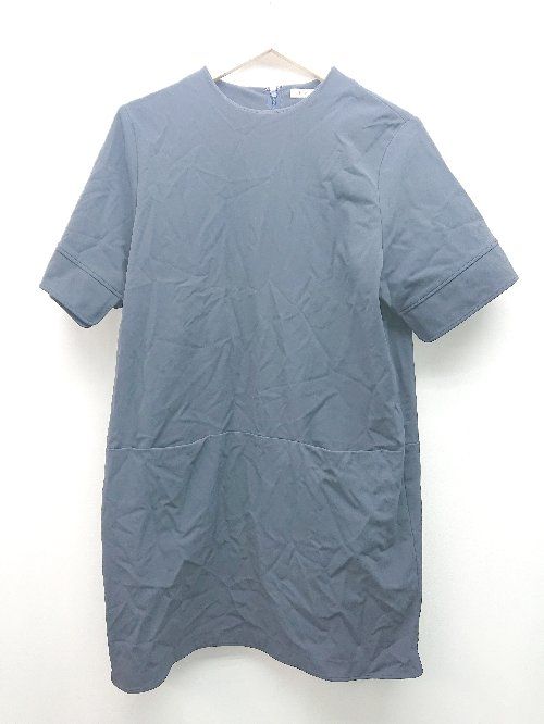 ◇ House_Commune ハウスコミューン Uネック バックジップ ストレッチ 半袖 カットソー サイズ38 ネイビー レディース E 【1310300049180】 7,253円