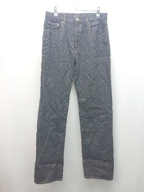 ◇ HANES ヘインズ パッチ ブランドロゴ ステッチ カジュアル オールシーズン デニムパンツ サイズ76 ネイビー メンズ E 【1310300049074】