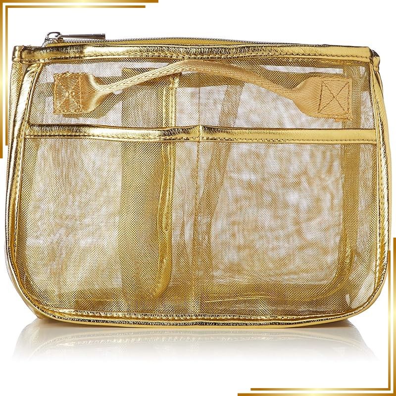 【新品】 [カシュカシュ] メタリックチュールバッグインバッグ バックインバック メッシュ 01-00-68300 GD