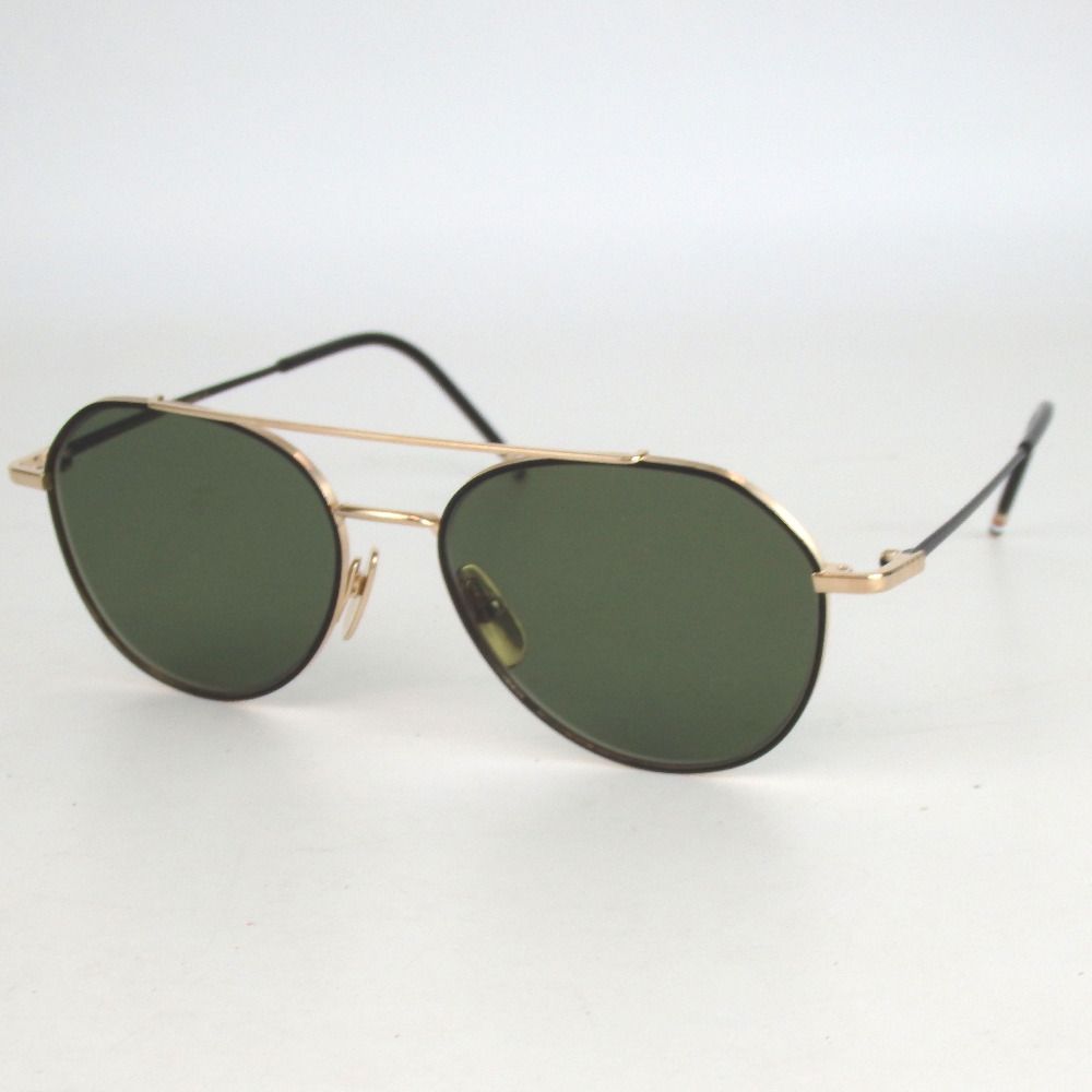 Thom Browne トムブラウン ティアドロップ サングラス 55□17-141 TB-105-A-BLK-GLD-55 プラスチック メタル 15-438(6)