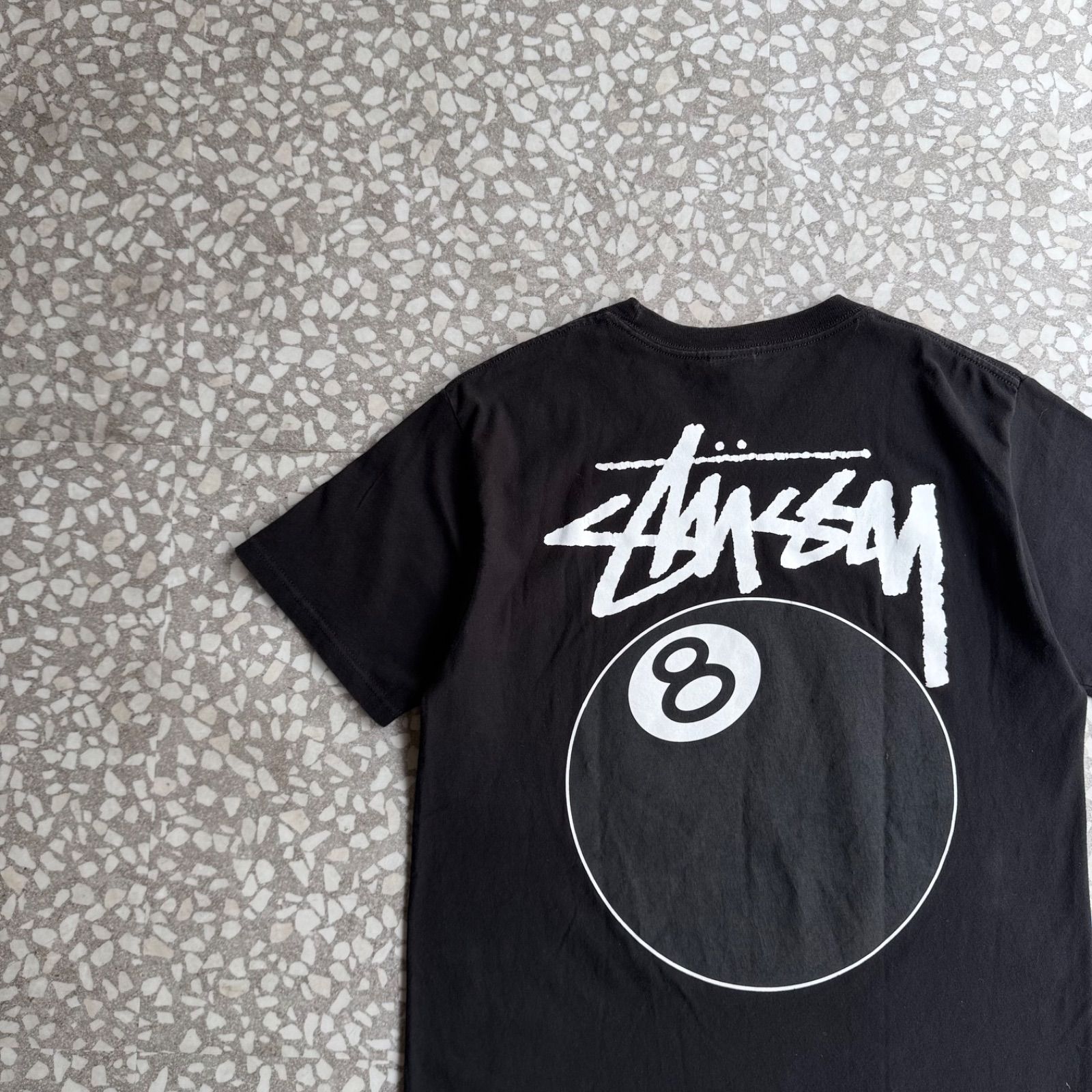STUSSY / 8ball print T-shirt size M ステューシー 8ボール バック 