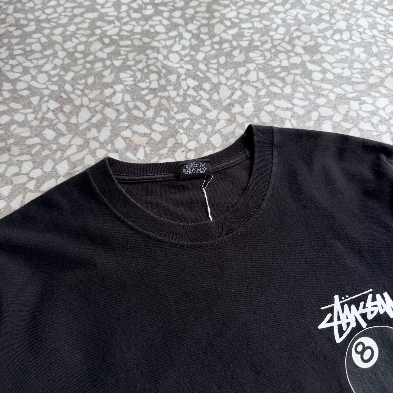 STUSSY / 8ball print T-shirt size M ステューシー 8ボール バック 
