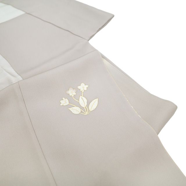 新古品】 訪問着 着物 正絹 袷 手描き友禅 金彩加工 ライトグレー