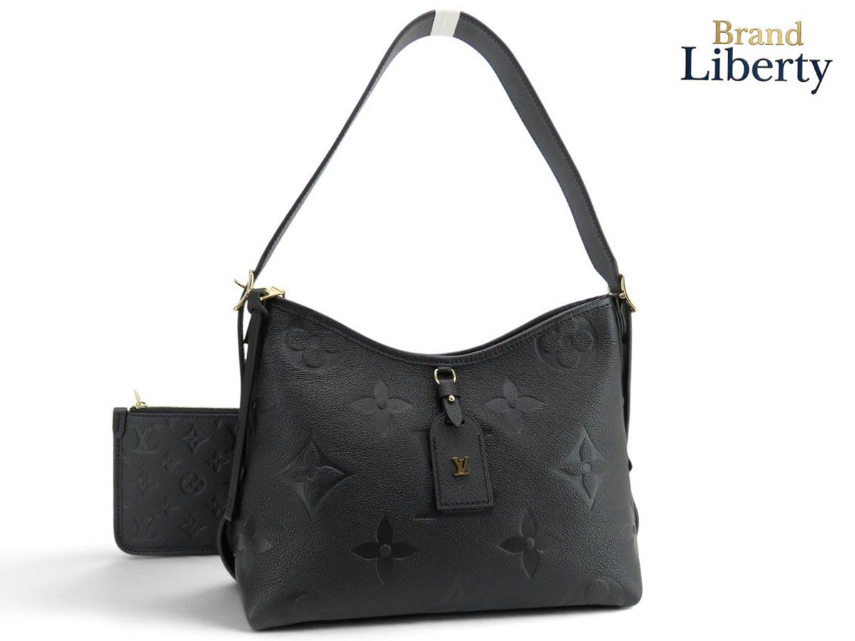 【未使用】ルイヴィトン LOUIS VUITTON モノグラム アンプラント キャリーオール ジップ NM PM ショルダーバッグ ハンドバッグ セミショルダーバッグ ポーチ付き ノワール ブラック レザー M46288