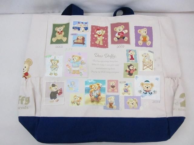 美品 ディズニー ダッフィー＆フレンズ タグ付き トートバッグ 20周年 マイメモリーズウィズダッフィー
