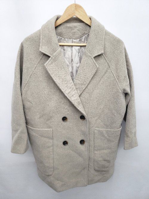 ◇ select MOCA セレクト モカ シンプル ゆったり 長袖 ジャケット サイズF グレージュ系 レディース P 【1402270005348】