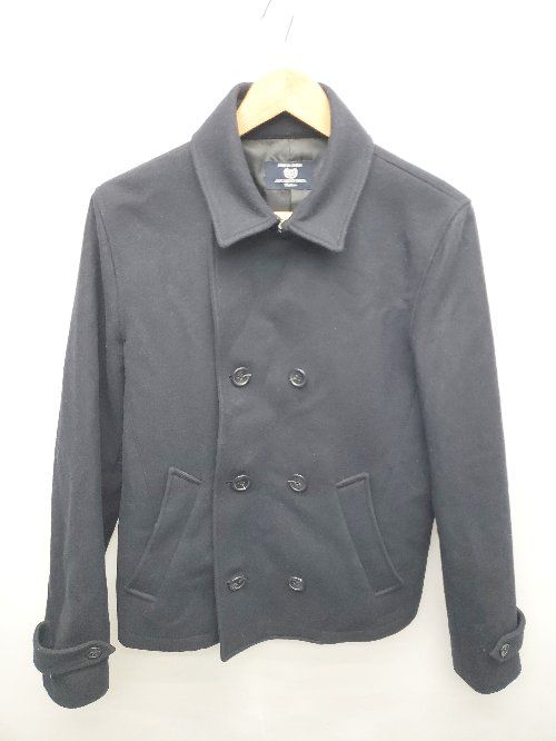 ◇ COMME CA COMMUNE コムサコミューン ステンカラー 無地 長袖 コート サイズM ネイビー レディース P 【1402270000671】