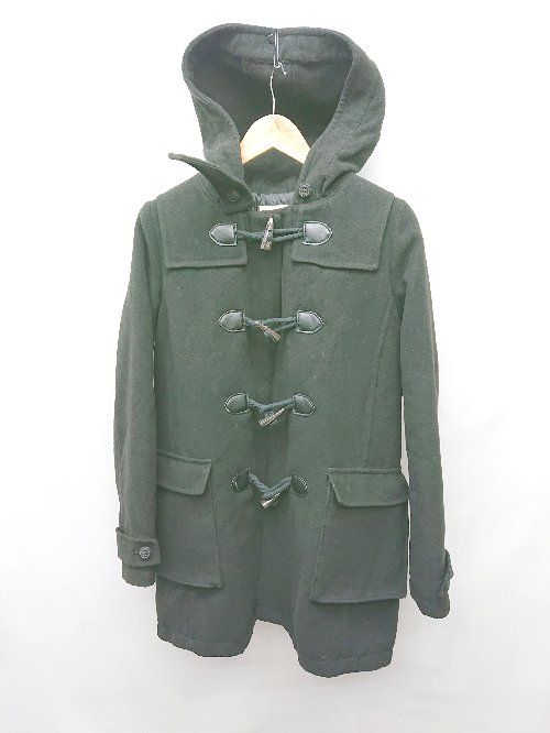 ■ MOUSSY マウジー 秋冬 フーディー 長袖 ダッフルコート サイズ2 ブラック レディース P 【1402270000664】