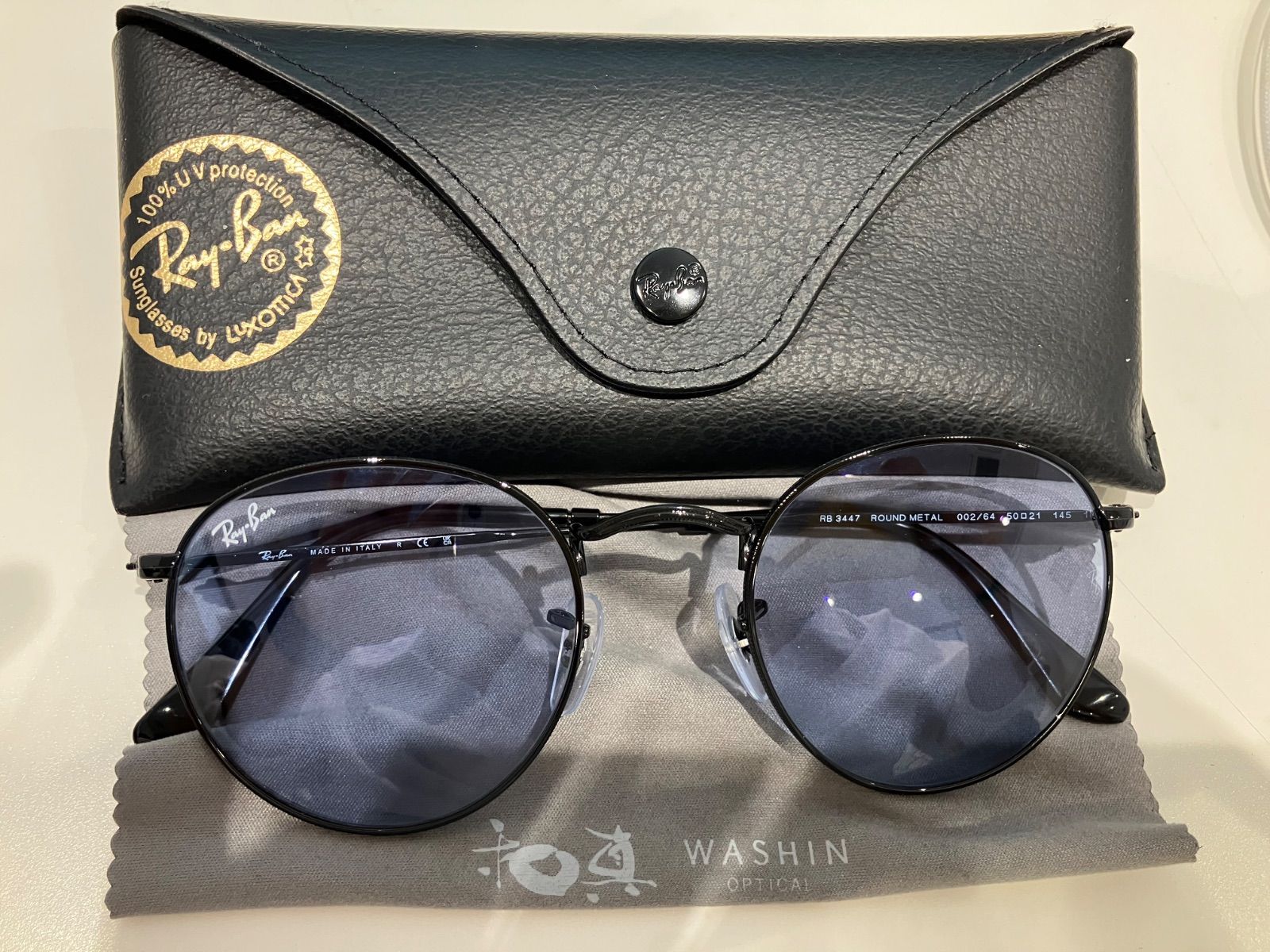 【美品レイバン】サングラス RB3447 ROUND METAL BLACK