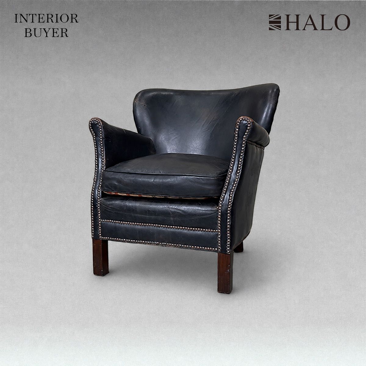 HALO ハロ PROFESSOR ARM CHAIR プロフェッサー アームチェア 一人掛け レザー オールドグローブエスプレッソ 定価18万