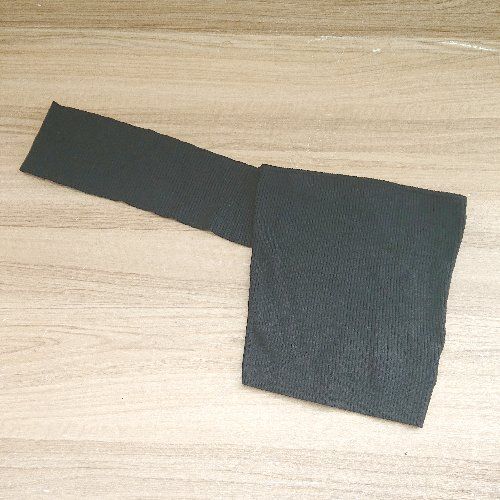 ◇ EVRIS エヴリス リブニット デザイン性 タイト - ベアトップ サイズF ブラック レディース E 【1404020004335】