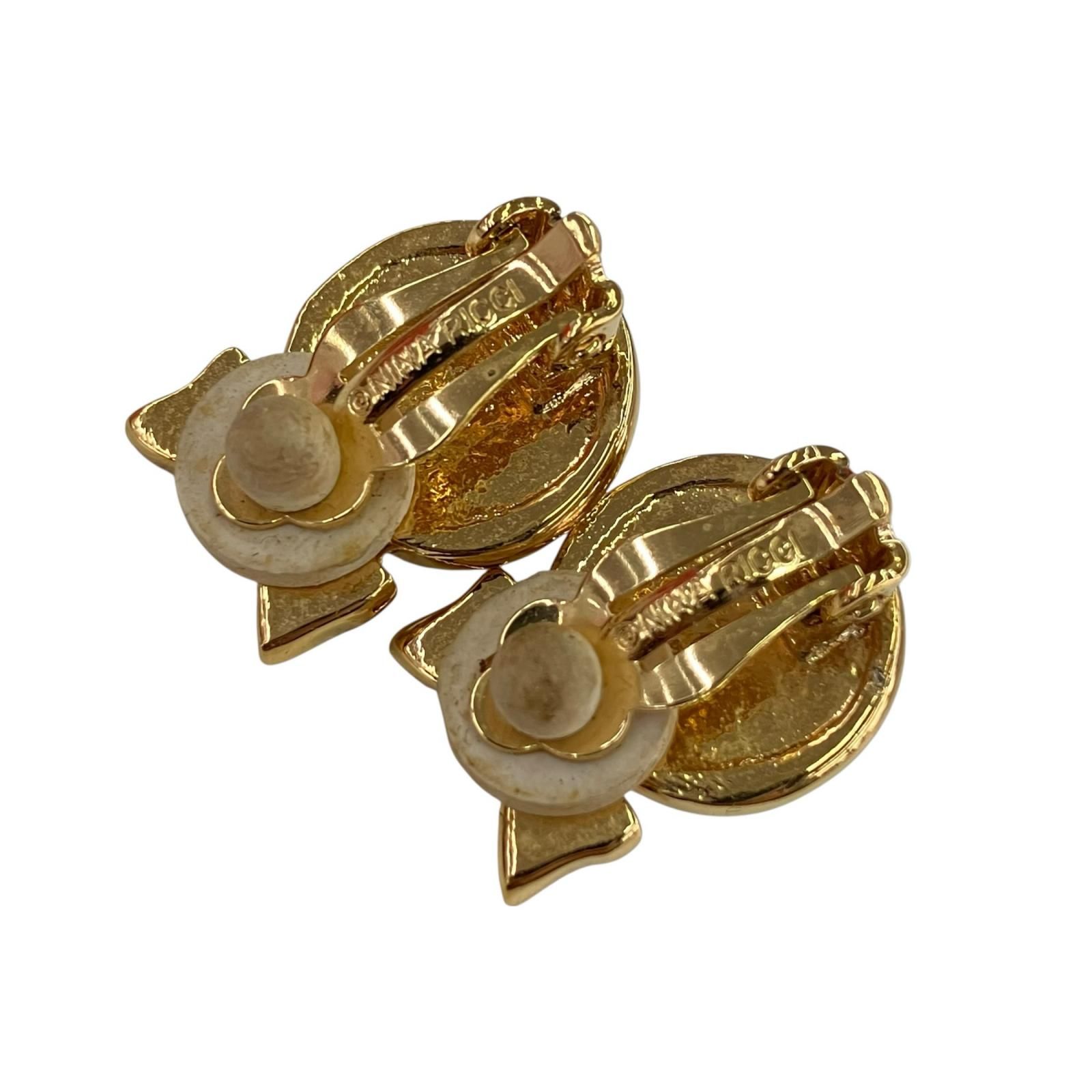 186000 NINA RICCI ニナリッチ パール ネックレス ゴールド リボン